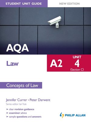 cover image of AQA A2 Law Student Unit Guide New Edition